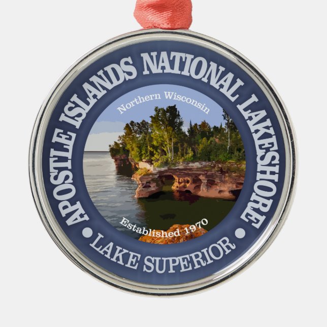 Apostle Islands National Lakeshore Julgransprydnad Metall (Framsidan)