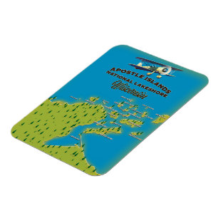 Apostle Islands National Lakeshore karta Magnet