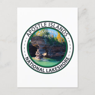Apostle Islands National Lakeshore Wisconsin Badge Vykort