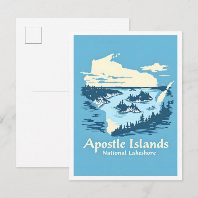Apostle Islands National Lakeshore Wisconsin Vykort (Fram/baksida)