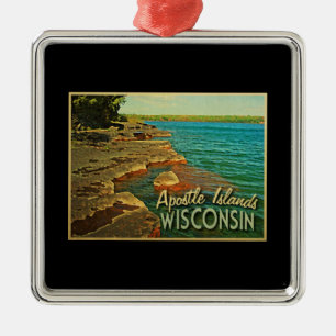 Apostle Islands Wisconsin Julgransprydnad Metall