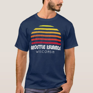 Apostle Islands Wisconsin Retro Sunset T Shirt