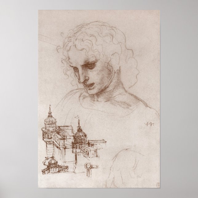 Apostle Jacobus Sforza Castle, Leonardo da Vinci Poster (Framsidan)
