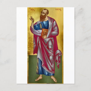 Apostle Paul Orthodox Christian Icon Vykort