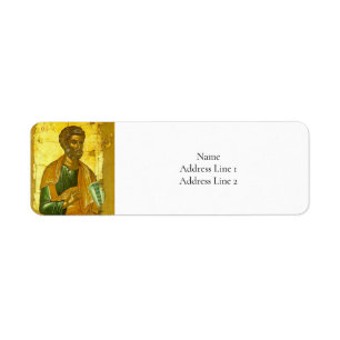 Apostle Peter Byzantine Icon Orthodox Christian Returadress Etikett