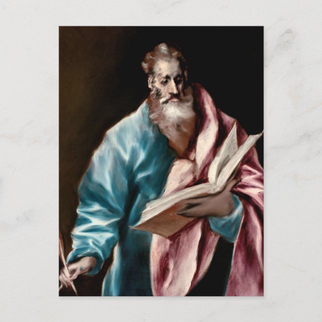 Apostle St. Matthew by El Greco Vykort (Framsida)
