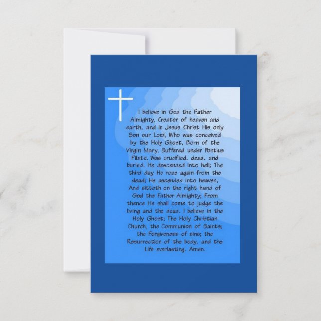 Apostles Creed Kort (Framsida)
