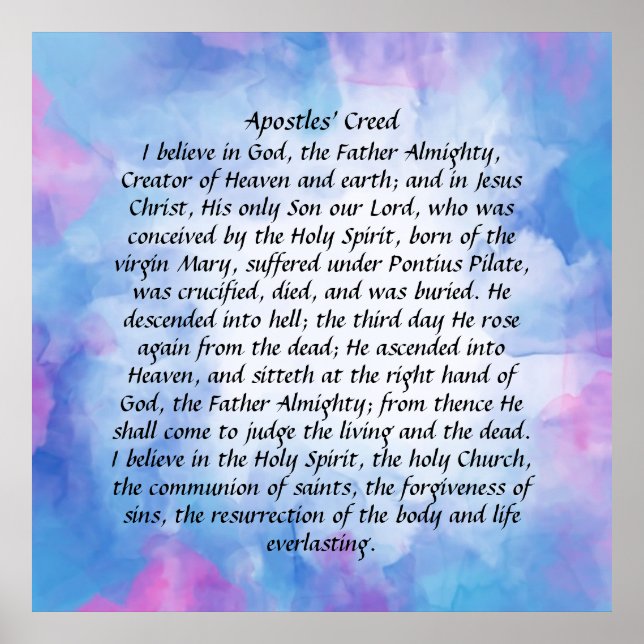 Apostles Creed Poster (Framsidan)