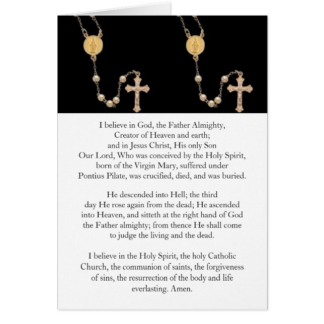 "Apostles Creed" Prayer Hälsningskort (Framsidan)