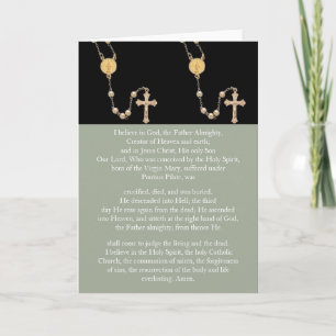 "Apostles Creed" Prayer Kort