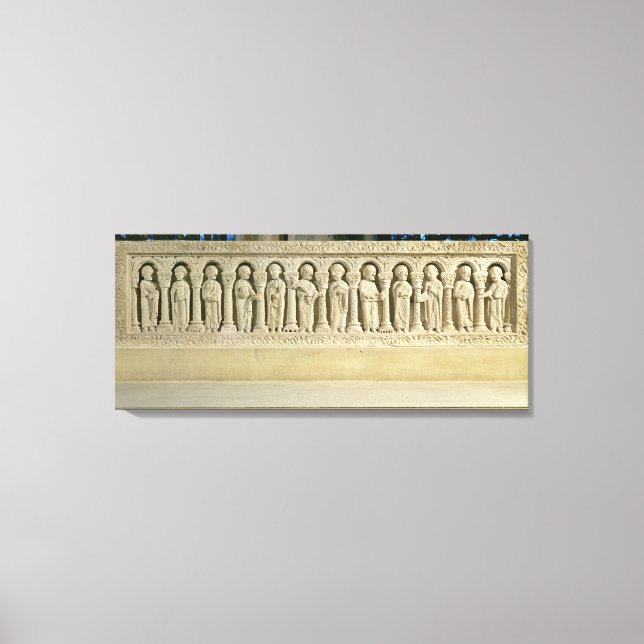 Apostles under Arcades, carved relief, c.1150 (sto Canvastryck (Framsida)