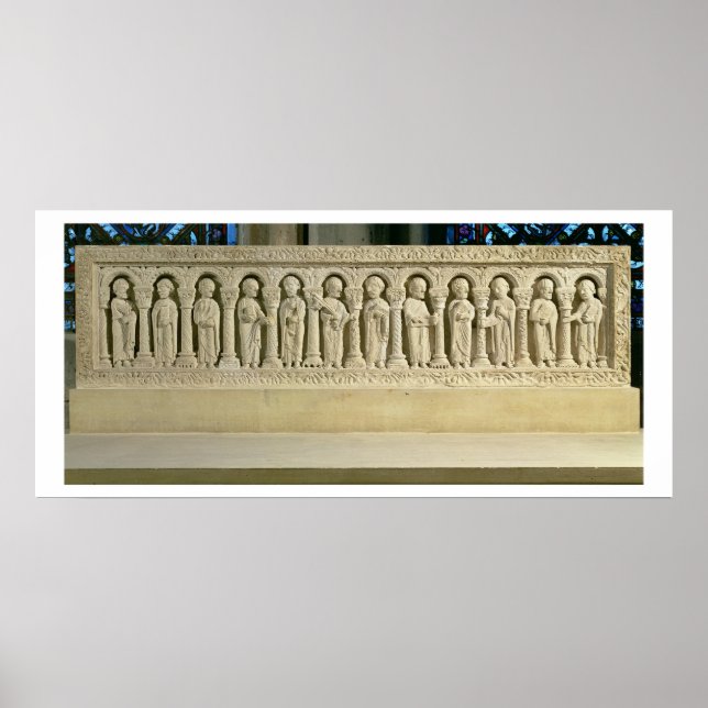 Apostles under Arcades, carved relief, c.1150 (sto Poster (Framsidan)