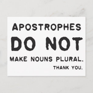 Apostrof-användning Vykort