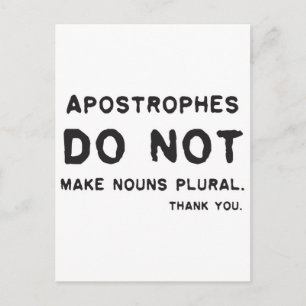 Apostrof-användning Vykort
