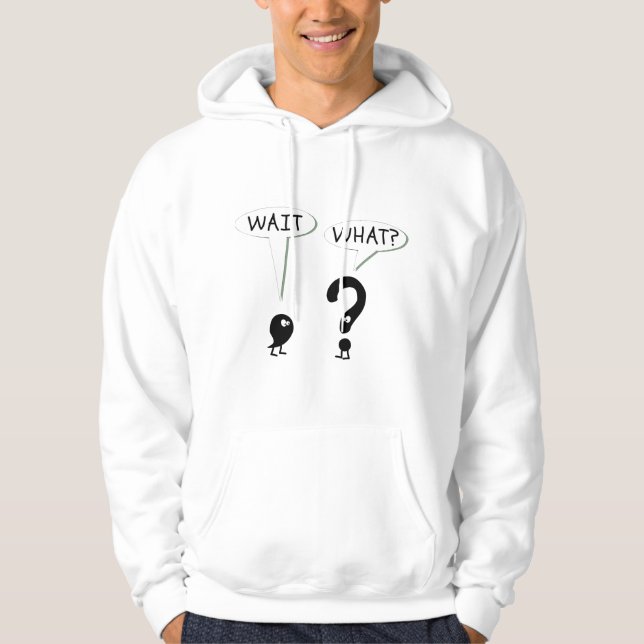 Apostrof Frågetecken Roligt Hoodie (Framsida)
