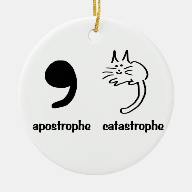 apostrofkatastrof julgransprydnad keramik (Framsidan)