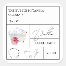 Apotek Dahlia Bubble Bad Etikett
