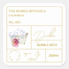 Apotek Dahlia Bubble Bath Etikett