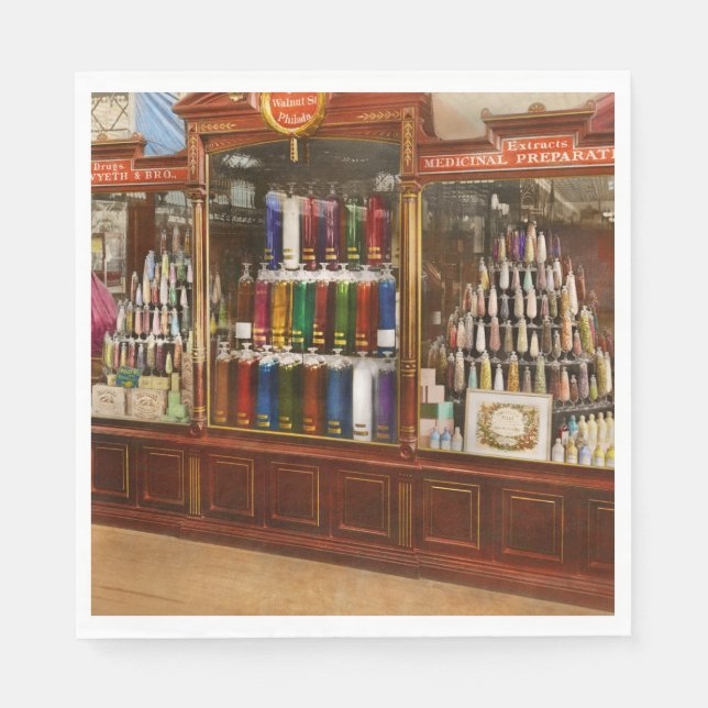 Apotek - farmaceutisk status 1876 pappersservett (Framsidan)