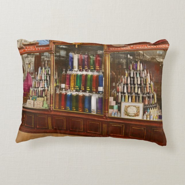 Apotek - farmaceutisk status 1876 prydnadskudde (Baksidan)