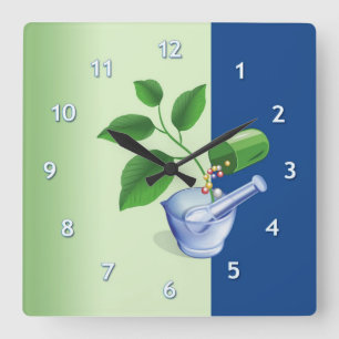 Apotek Fyrkantig Klocka