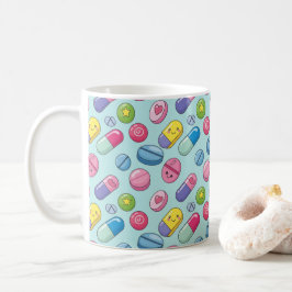 Apotek Glada Piller Kawaii Smileys Kaffemugg