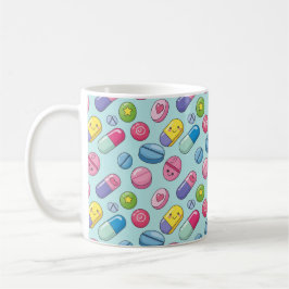 Apotek Glada Piller Kawaii Smileys Kaffemugg