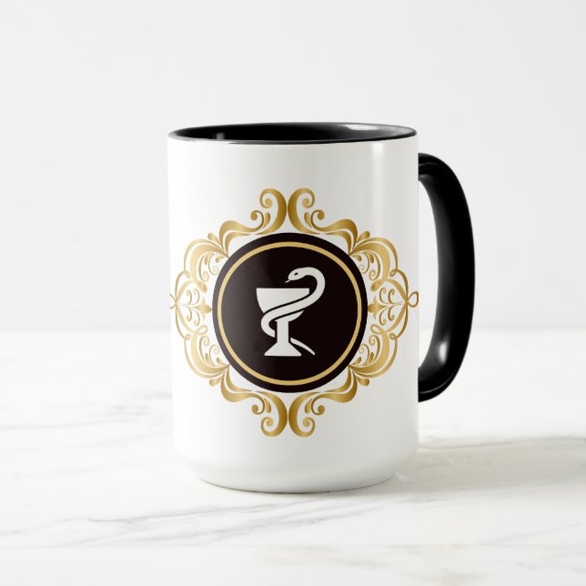 Apotek Hygieia Medicinsk Symbol Mugg (Framsida höger)