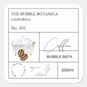 Apotek Kaffebubbelbad Etikett