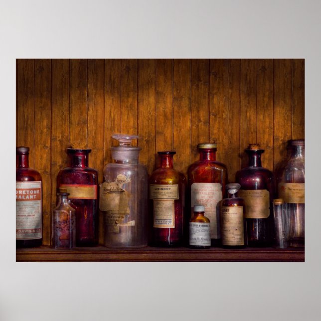 Apotek - Liniment, pastiller och antiseptika Poster (Framsidan)