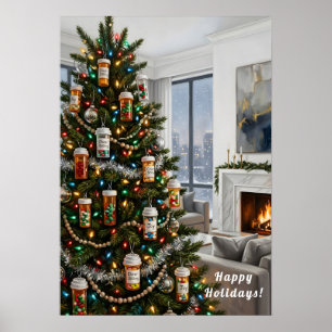 Apotek Medicin Flask Dekoration Jul Poster