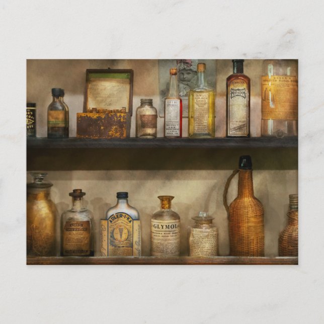 Apotek - Medicin från svunnen tid Vykort (Framsida)