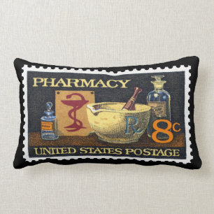 Apotek Rx ~Druggist~Apothecary Stamp~Pharmacist Lumbarkudde