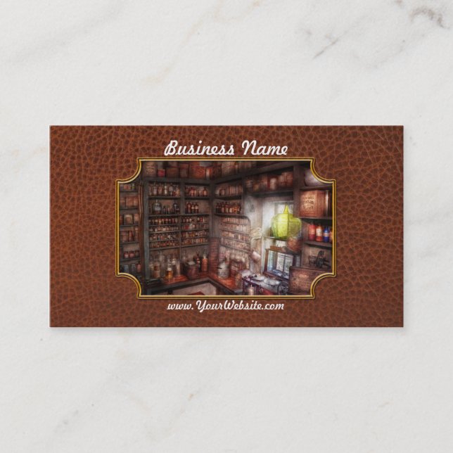 Apotek - utrustning - Merlins studie Visitkort (Framsida)