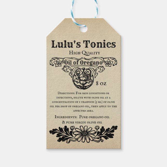 Apotekär Märkre Presentetikett (Framsidan)