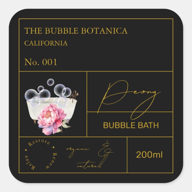 Apotekar Pion Bubblebad Etikett (Framsida)