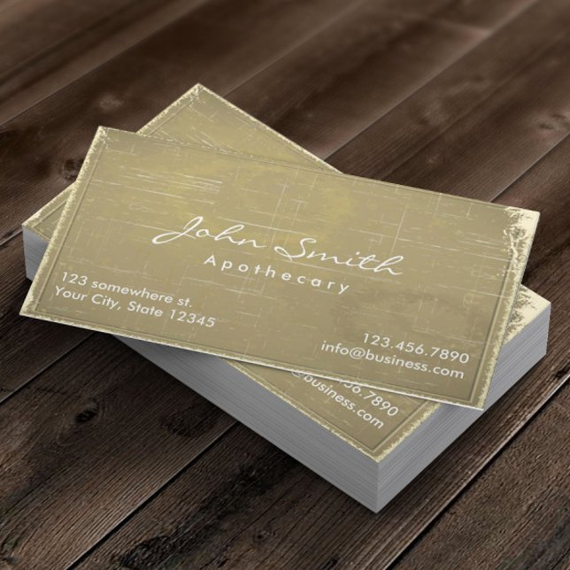 Apotekär Vintage Gammal Papper medicin Visitkort (Skapare uppladdad)