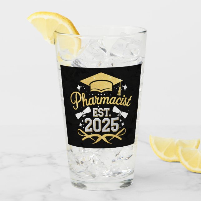 Apotekare Est 2025 Apoteksexamen Glaskopp (Framsida Ice)