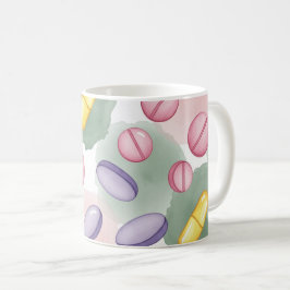 Apotekare Grå Bakgrund Lila Piller Kaffemugg