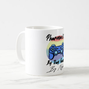 Apotekare på dag Gamer på natt Kaffemugg