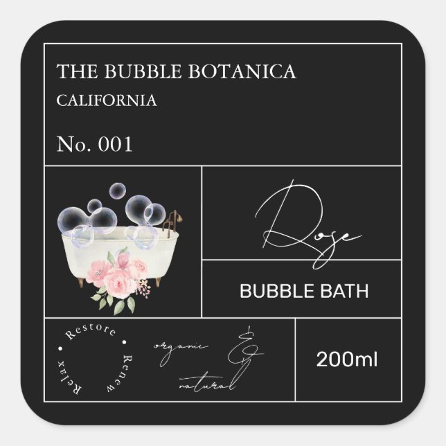 Apotekarros Bubbath Etikett (Framsida)