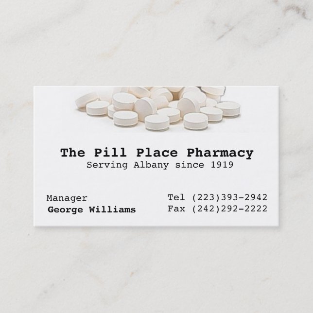 ApotekPharmacistvisitkort Visitkort (Framsida)