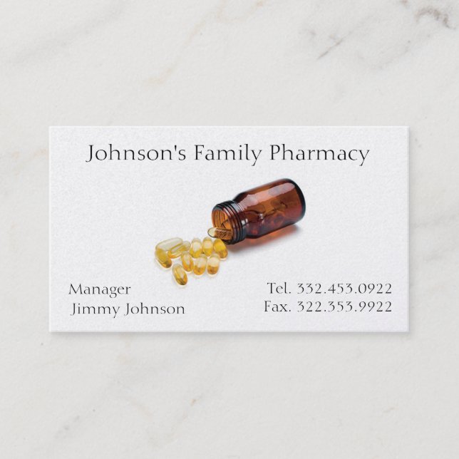 ApotekPharmacistvisitkort Visitkort (Framsida)