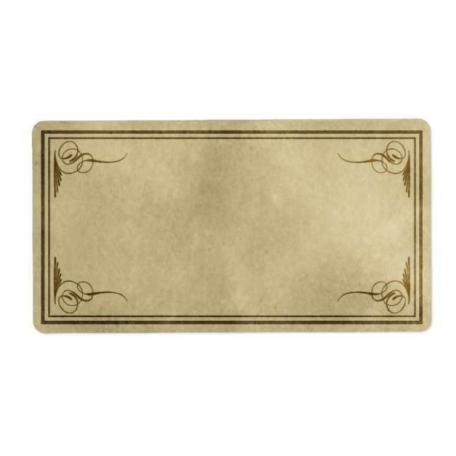 Apoteksetikett för finare hörn fraktsedel (Framsidan)