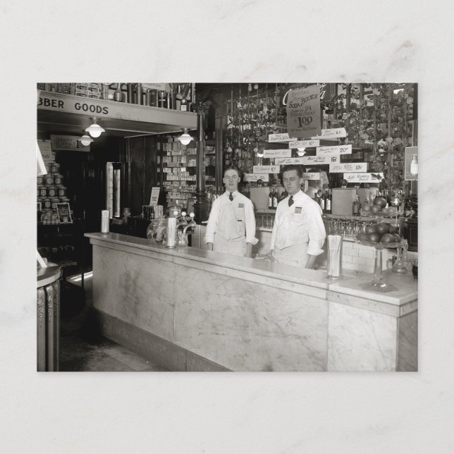 Apoteksglassbar, 1921 vykort (Framsida)