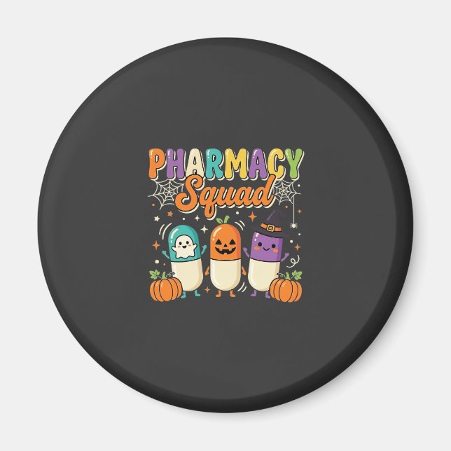 Apoteksgruppen Halloween-spökpiller Design_1 Magnet (Framsidan)