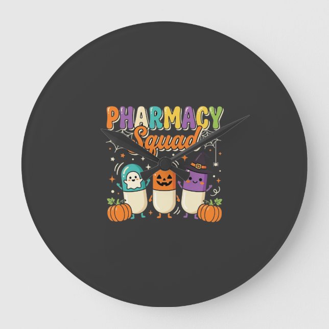 Apoteksgruppen Halloween Spökpiller Design_1 Stor Klocka (Framsida)