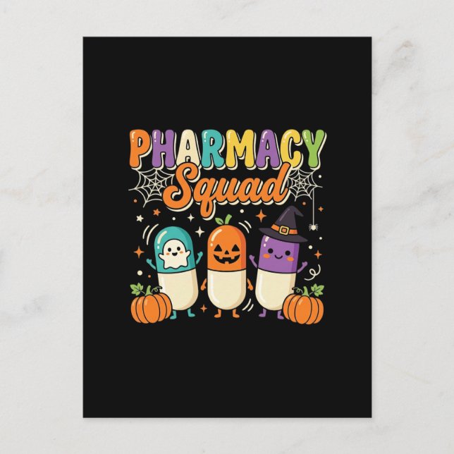 Apoteksgruppen Halloween Spökpiller Design_1 Vykort (Framsida)