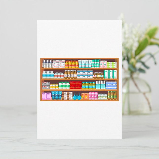 Apoteksmedicinska flaskor och tillbehör Apotek Inbjudningar (Skapare uppladdad)