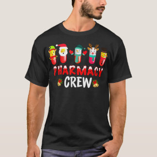 Apotekspersonal Jul Piller Snömannen Renar Jul T Shirt